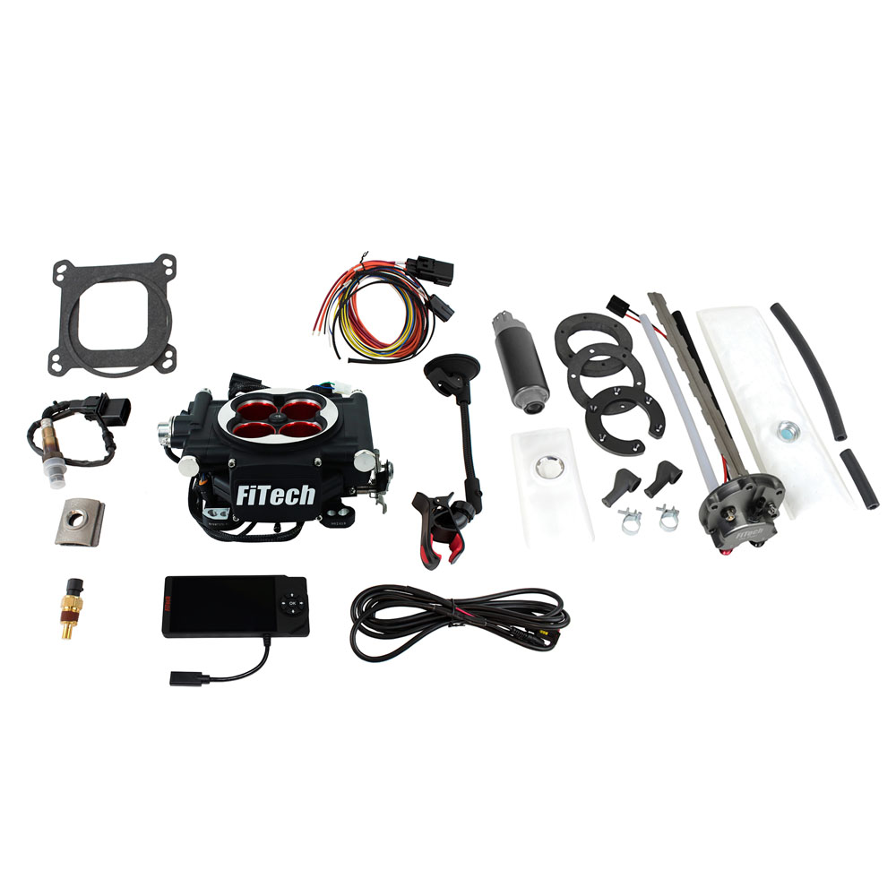 FiTech Fuel Injection System 36204; 650 HP Throttle Body Black Die Cast Aluminum 