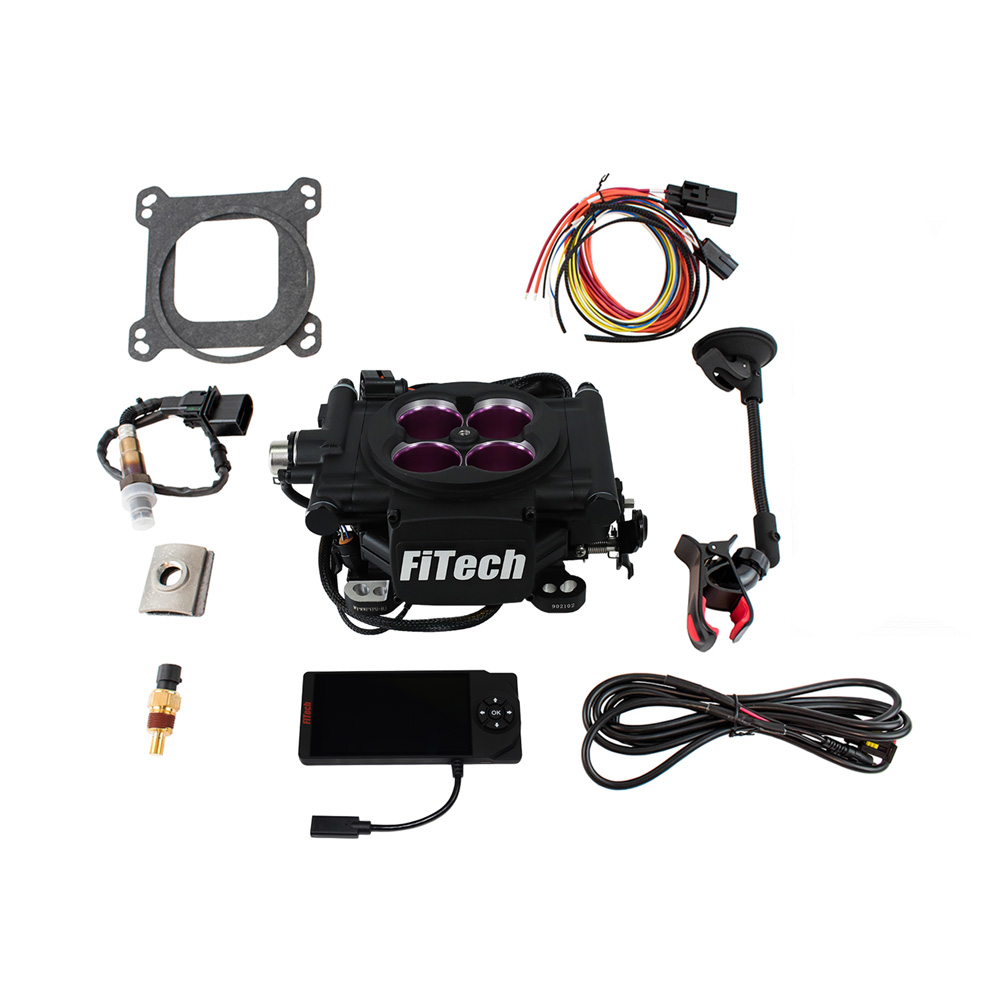 FiTech Fuel Injection System 36208; 800 HP Throttle Body Black Die Cast Aluminum 