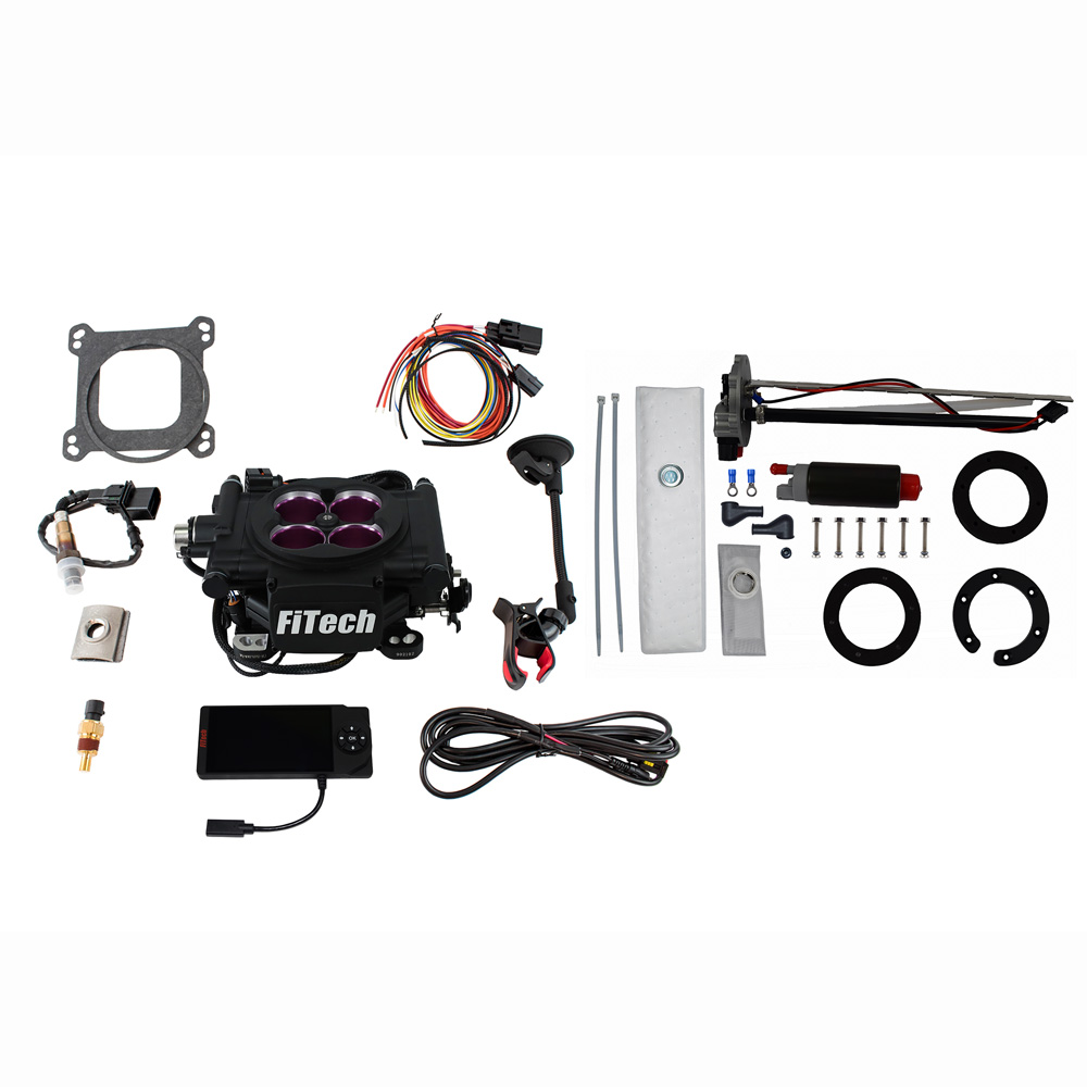 FiTech Fuel Injection System 36208; 800 HP Throttle Body Black Die Cast Aluminum 
