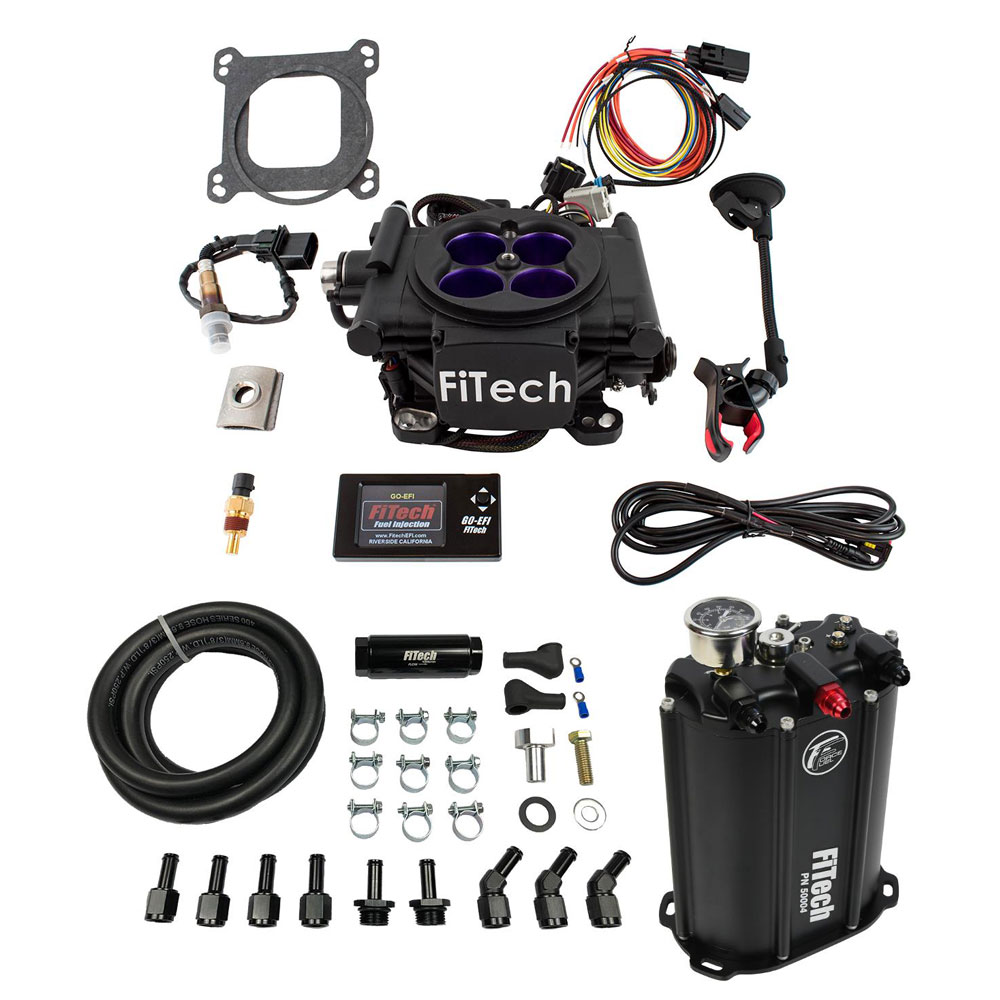 Photo for FiTech Fuel Injection Fuel Injection System Kit 35208; Meanstreet EFI and Force Fuel Master Kit 800 HP Throttle Body Black Die Cast Aluminum