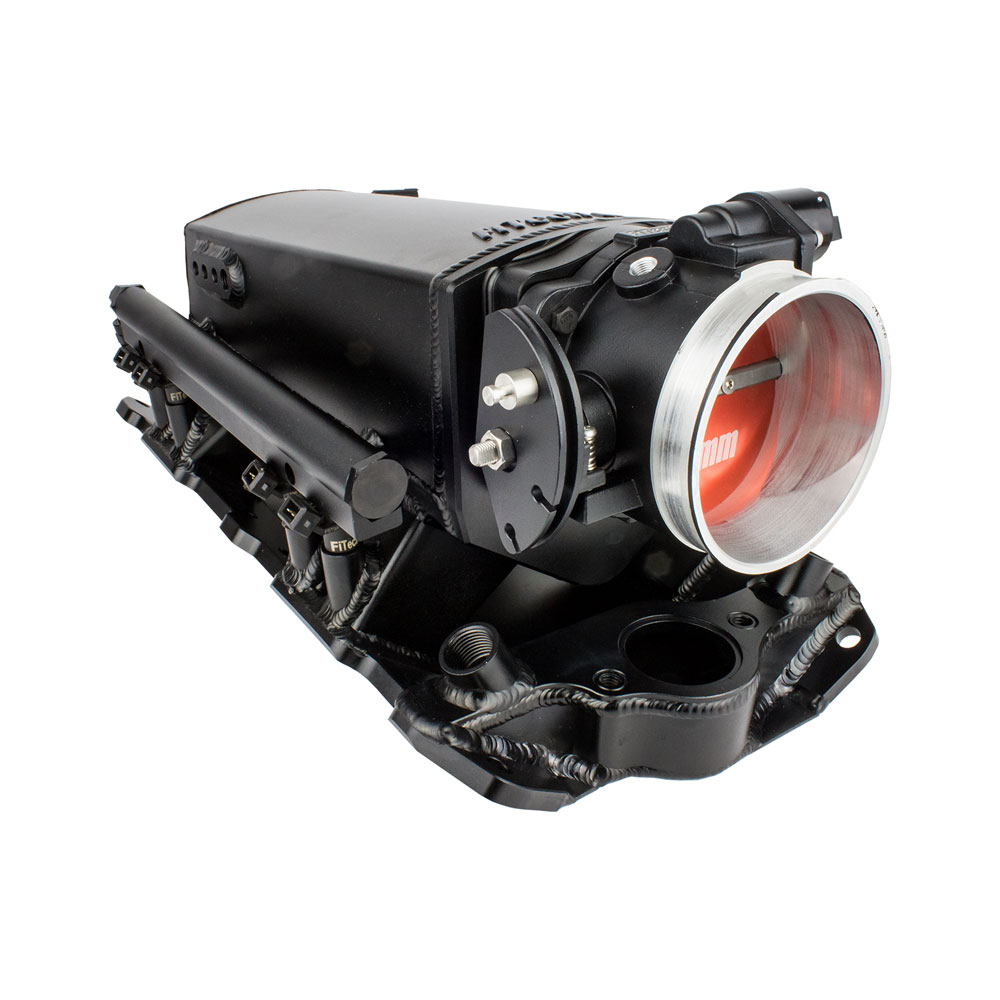 FiTech Fuel Injection System 38301; Ultra Ram 650 HP Multi Port Injection Black Aluminum for Pre 1986 Chevy 262 to 400 