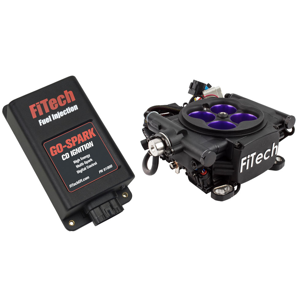 Photo for FiTech Fuel Injection System Kit 93008; Meanstreet EFI and Go Spark CDI 800 HP Throttle Body Black Die Cast Aluminum