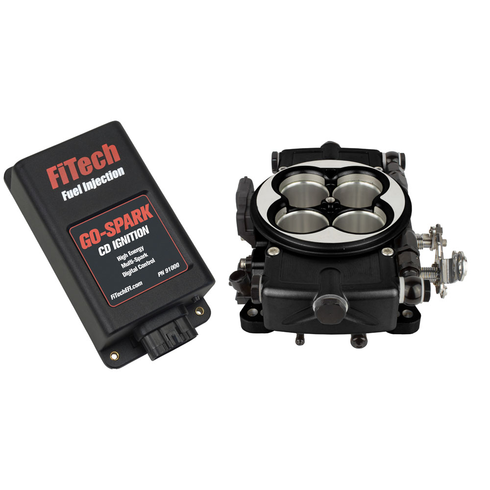 Photo for FiTech Fuel Injection System Kit 93021; Go EFI and Go Spark CDI 550 Hp Throttle Body Black Die Cast Aluminum