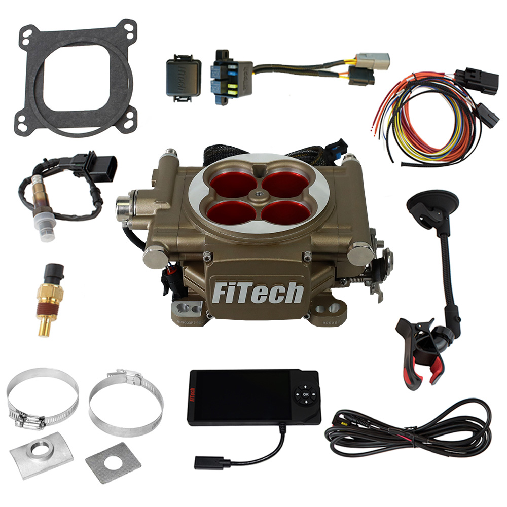 FiTech Fuel Injection System 30003; Go Street EFI 400 HP Throttle Body Satin Die Cast Aluminum 