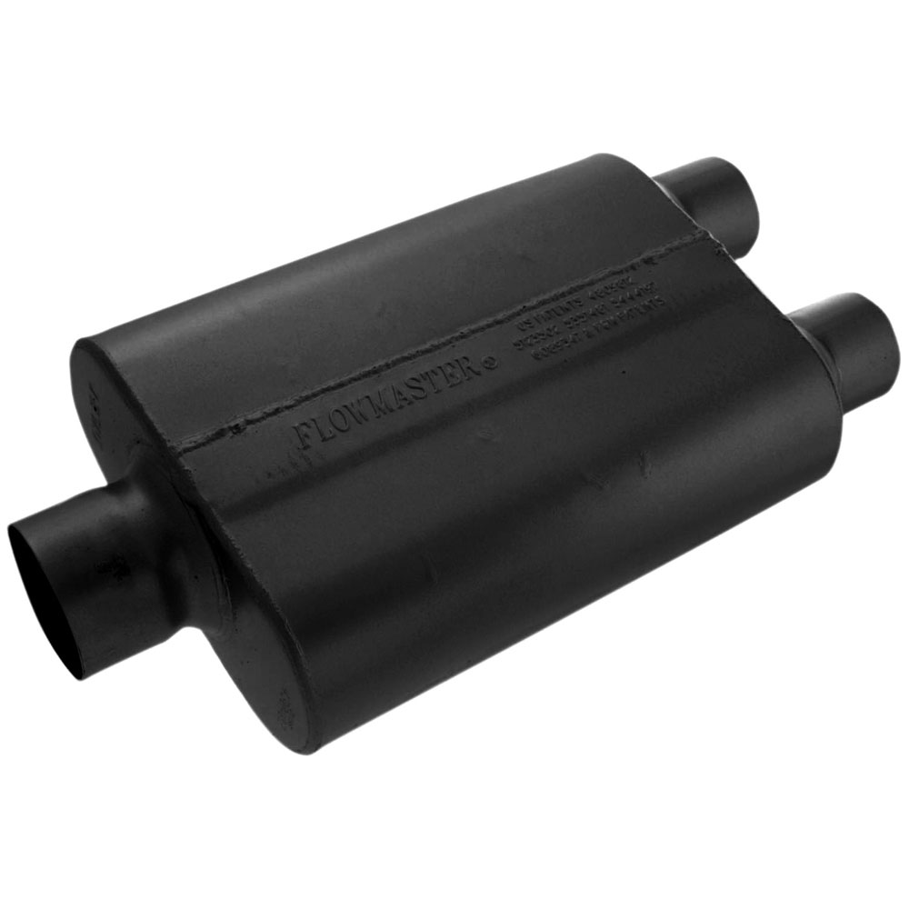 Flowmaster Exhaust Muffler 430402; 40 Series 2 Chamber Aluminized Steel 3.000 in. Center 2.500 in. Dual 