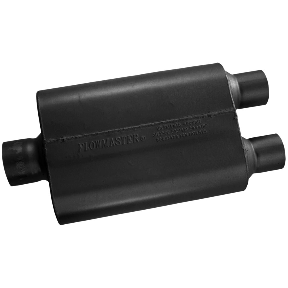 Flowmaster Exhaust Muffler 430402; 40 Series 2 Chamber Aluminized Steel 3.000 in. Center 2.500 in. Dual 