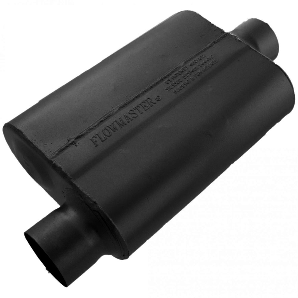 Flowmaster Exhaust Muffler 43041; 40 Series 2 Chamber Aluminized Steel 3.000 in. Offset 3.000 in. Center 