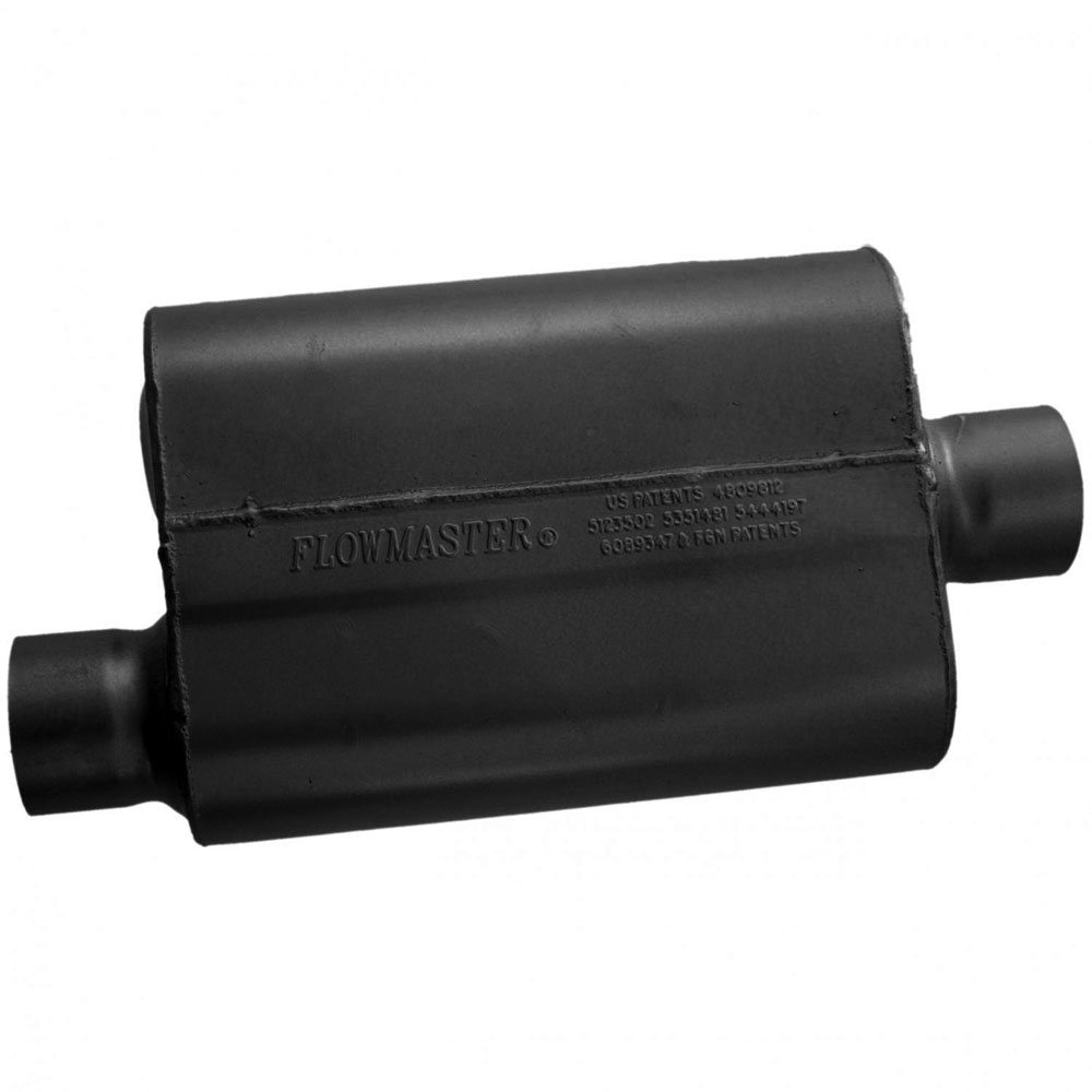 Flowmaster Exhaust Muffler 43041; 40 Series 2 Chamber Aluminized Steel 3.000 in. Offset 3.000 in. Center 