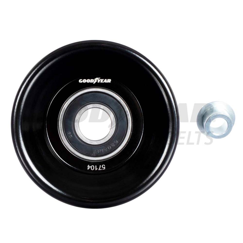Photo for Goodyear Drive Belt Idler Pulley 57104; FEAD Pulley for 1987 to 2004 Dodge, Chrysler, Jeep 2.0L, 2.4L, 2.5L, 3.0L, 3.2L, 3.3L, 3.5L, 3.8L, 4.0L 4.6L, 5.2L
