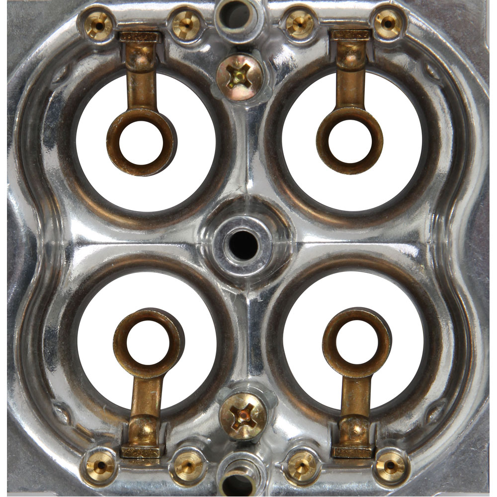 Holley Carburetor Main Body 134-302SA; Aluminum HP Main Body Retro-fit 850 CFM Down Leg Shiny Aluminum 