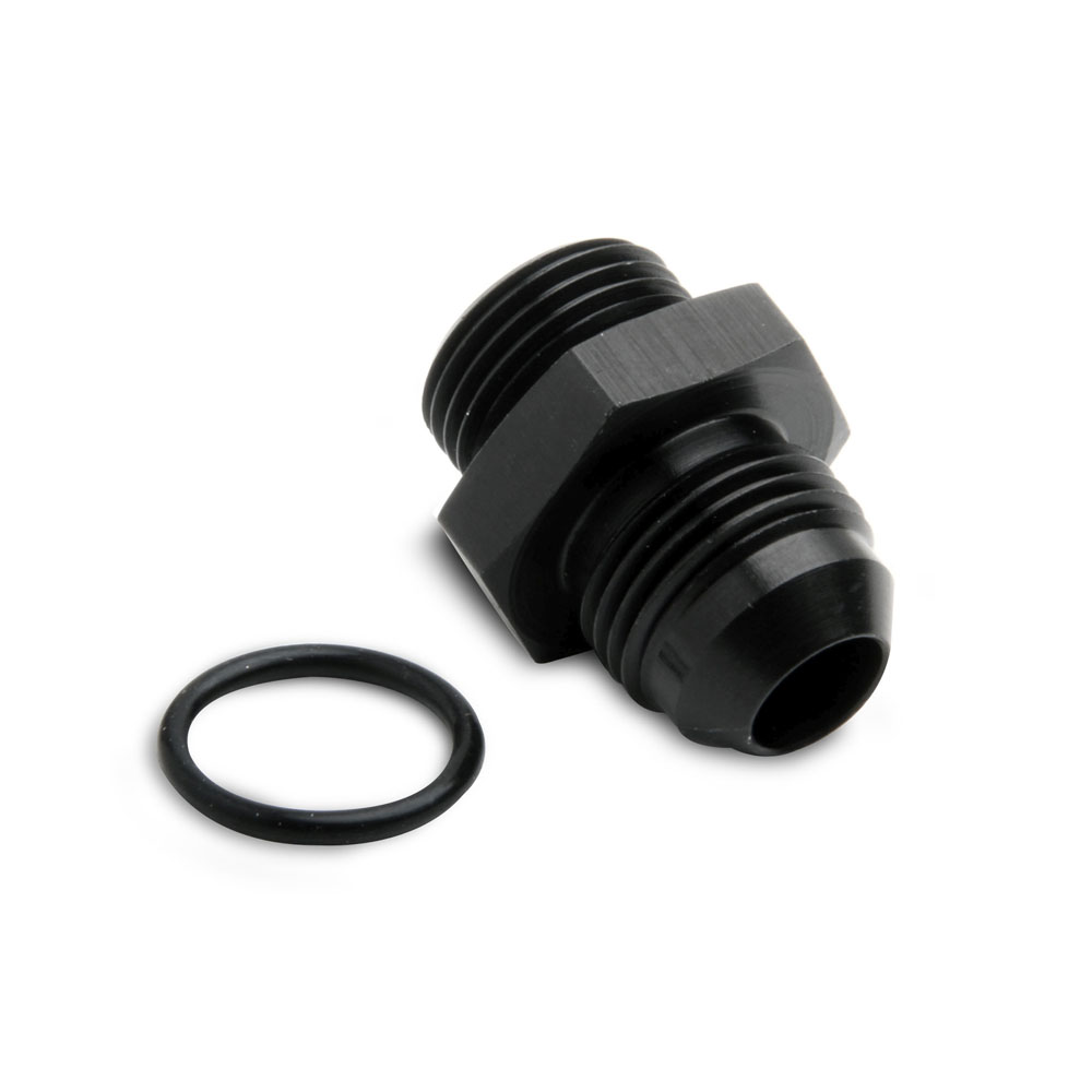 Holley AN Fitting 26-184; AN to ORB Adapter Black -08AN Male Straight -08AN ORB Male 