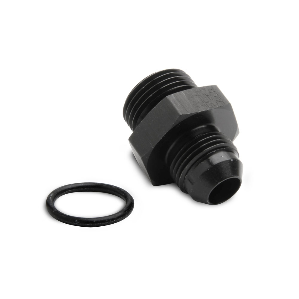 Holley AN Fitting 26-186; AN to ORB Adapter Black -08AN Male Straight -10AN ORB Male 
