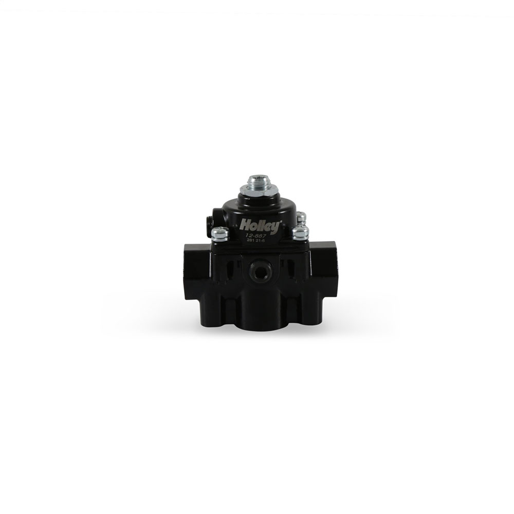 Holley Fuel Pressure Regulator 12-887; Bypass Style 4.5 to 9 PSI Return Gasoline, Diesel Aluminum 