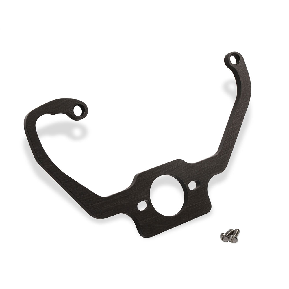 Holley Fuel Pressure Regulator Bracket 20-275; Billet Regulator Bracket Black Aluminum Right Side Carb Studs 4150, 4160 Square 