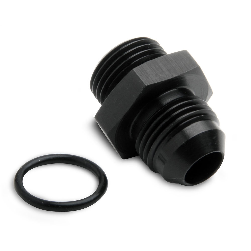 Holley AN Fitting 26-184; AN to ORB Adapter Black -08AN Male Straight -08AN ORB Male 