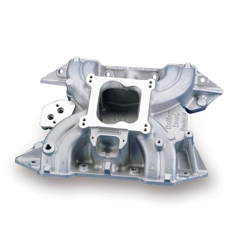 Photo for Holley Intake Manifold 300-14; Street Dominator Rectangle Single Plane 1500-6500 Satin Aluminum for Chrysler 413 to 440 RB