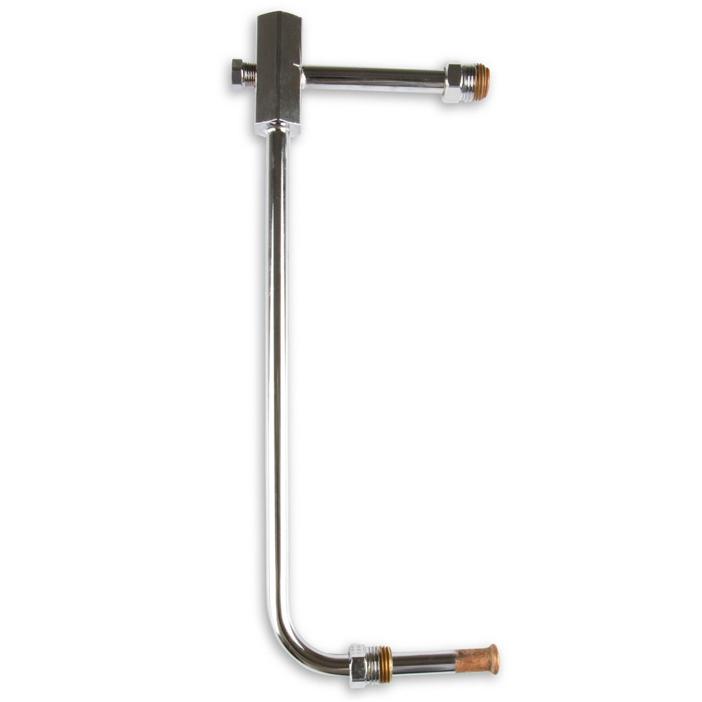 Holley Carburetor Fuel Inlet Kit 34-150; 9.313 in. Dual Feed Chrome Steel Tubing 