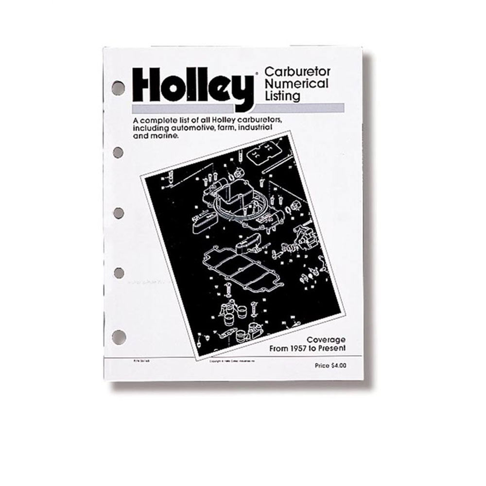 Photo for Holley Repair Manual 36-168; Holley Carburetor Numerical Listing Guide