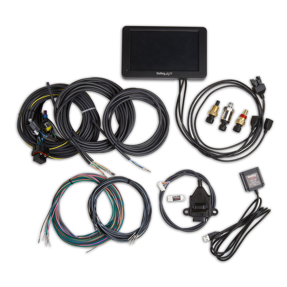 Holley Electronic Multi Purpose Gauge 553-109; 7 in. Standalone Digital Dash Kit Digital, Customizable 