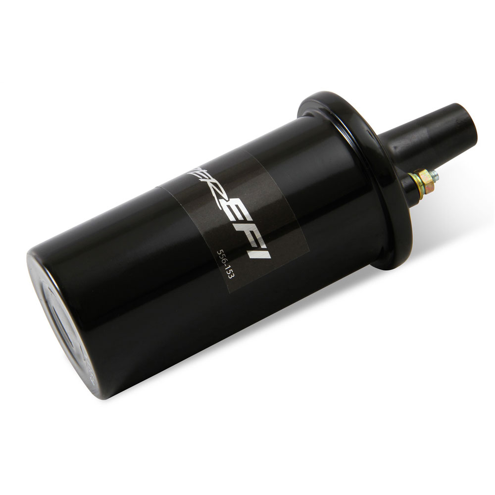 Holley Ignition Coil 556-153; Sniper Black 45000 Volt Canister Female/Socket 
