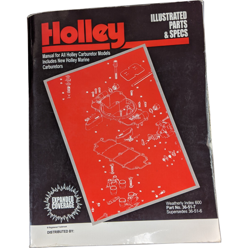 Photo for Holley Repair Manual 36-51-7;