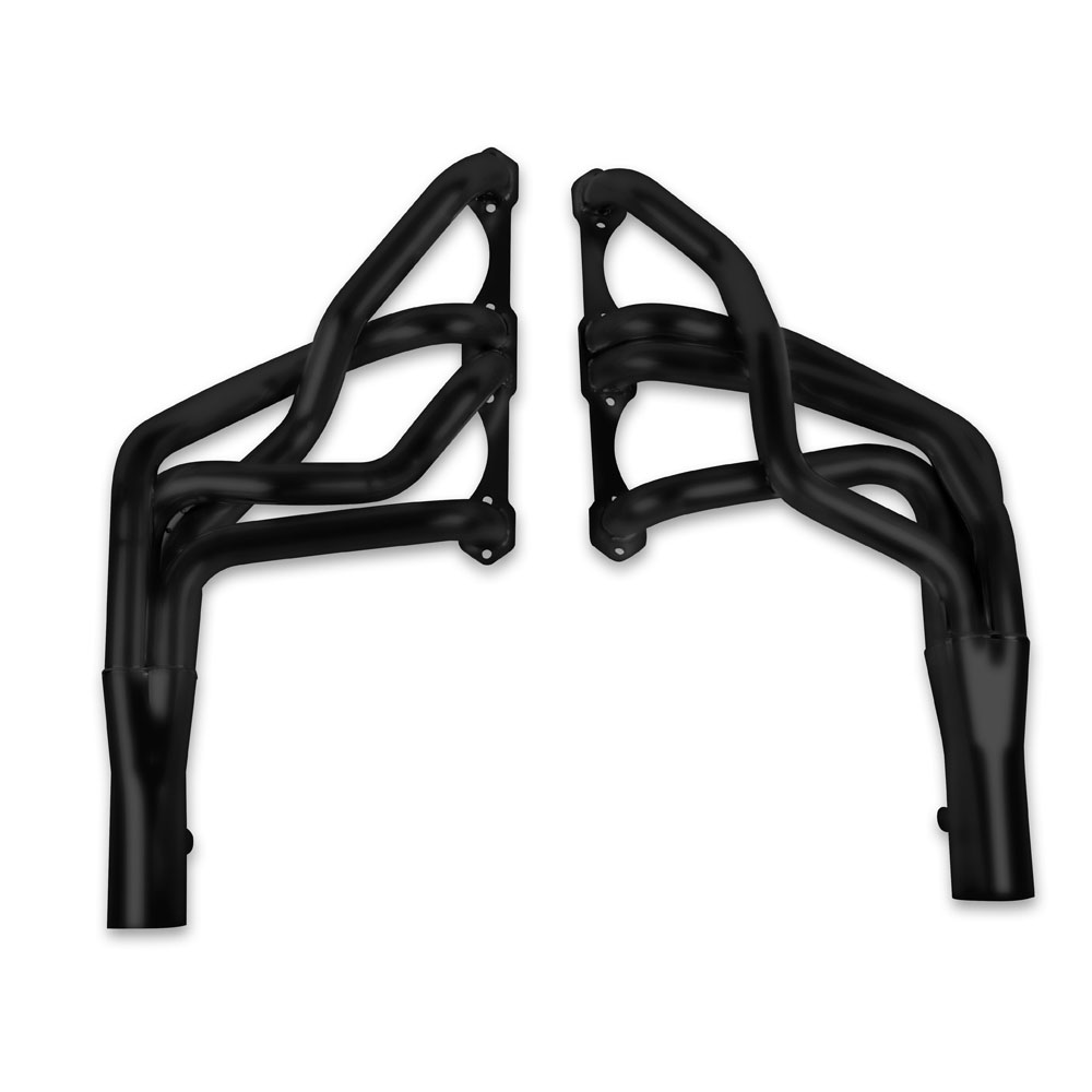 Hooker Exhaust Header 2105HKR; 1.750 in. 3.000 in. Long Tube Black Mild Steel 