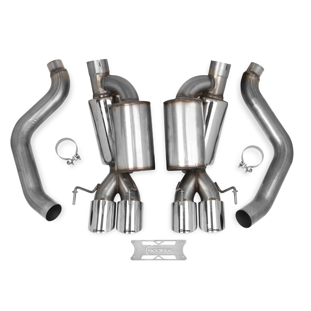 Hooker Exhaust System Kit 70401312-RHKR; BlackHeart 3.000 in. 304 Stainless Steel 