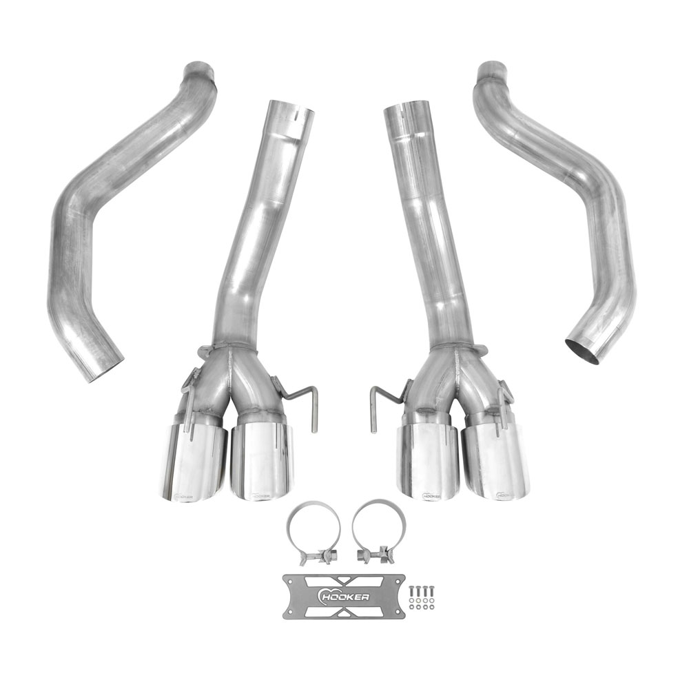 Hooker Exhaust System Kit 70401314-RHKR; BlackHeart 3.000 in. 304 Stainless Steel 