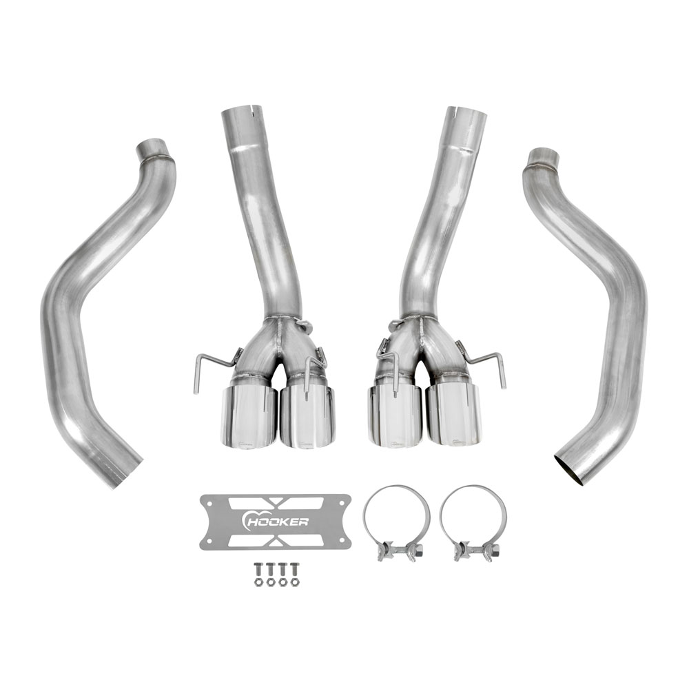 Hooker Exhaust System Kit 70401316-RHKR; BlackHeart 3.000 in. 304 Stainless Steel 
