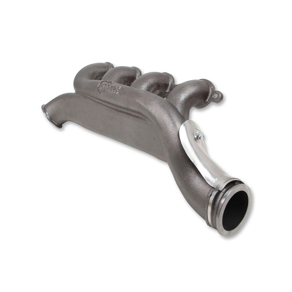Hooker Exhaust Manifold 8510HKR; 1.750 in. 2.250, 3.000 in. Natural Cast Iron for GM LS Turbo 