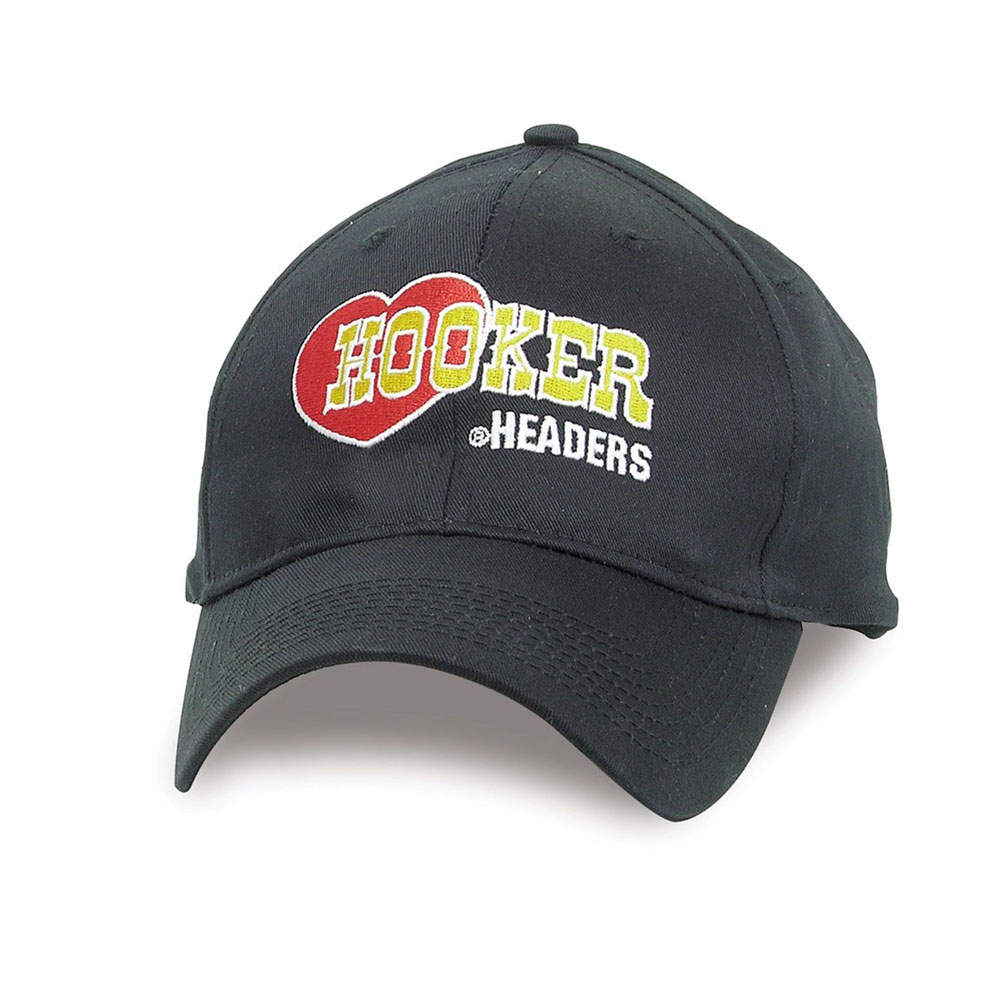 Hooker Baseball Cap 10212HKR; Black Adjustable 