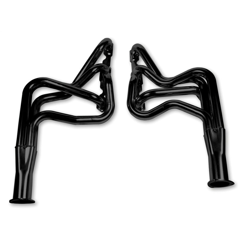 Hooker Exhaust Header 2116HKR; 1.750 in. 3.000 in. Long Tube Black Mild Steel 