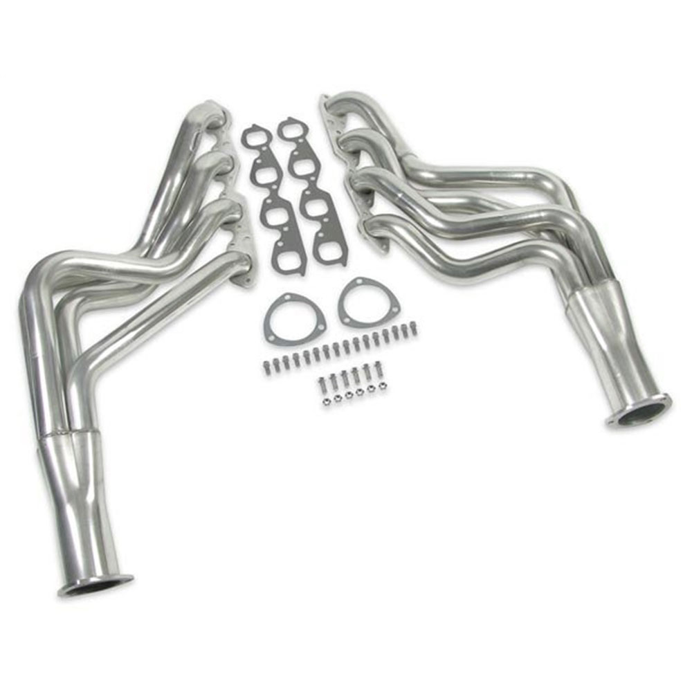 Hooker Exhaust Header 2455-2HKR; 2.000 in. 3.500 in. Long Tube Natural 304 Stainless Steel 