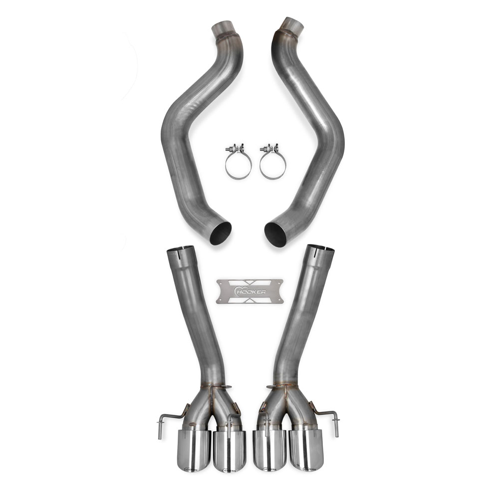 Hooker Exhaust System Kit 70401314-RHKR; BlackHeart 3.000 in. 304 Stainless Steel 