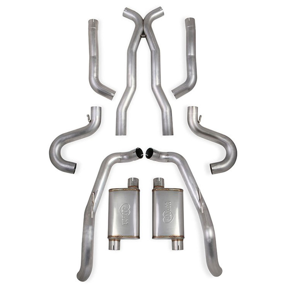 Hooker Exhaust System Kit 70501353-RHKR; BlackHeart 2.500 in. 304 Stainless Steel 