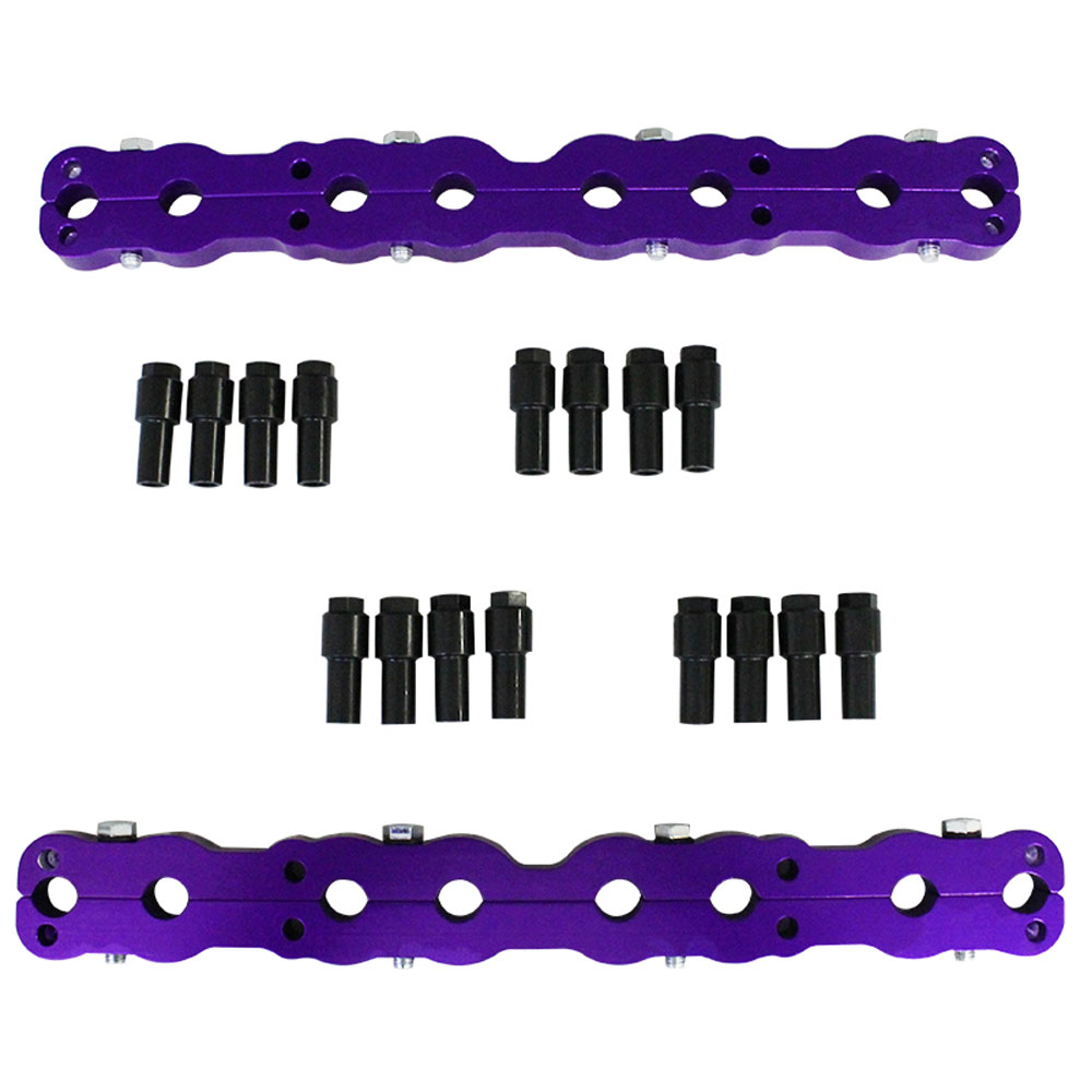 Howards Rocker Arm Stud Girdle 90100; Maximum Effort Purple Anodized Aluminum for Chevy 262 to 400 
