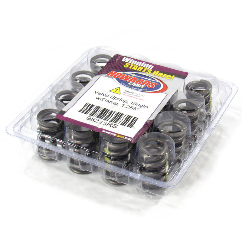 Howards Cams Inc Valve Spring Set 98213RS; Race Saver 430 lbs/in. Single Spring 1.265 in. 