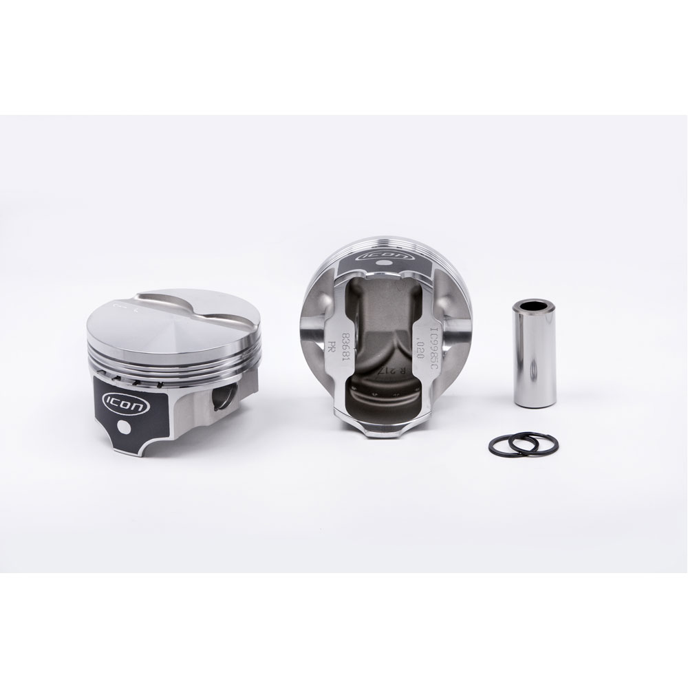 Photo for Icon Pistons Piston Set IC9985C.005; FHR 3.785 in. -2.90 cc Flat Top (2V) for GM LS