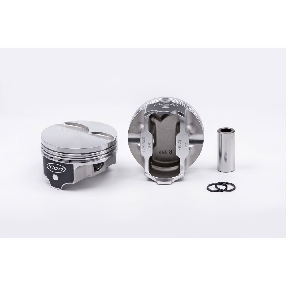 Photo for Icon Pistons Piston Set IC9992C.070; FHR 4.070 in. -3.30 cc Flat Top (2V) for Chevy 6.0L LS2