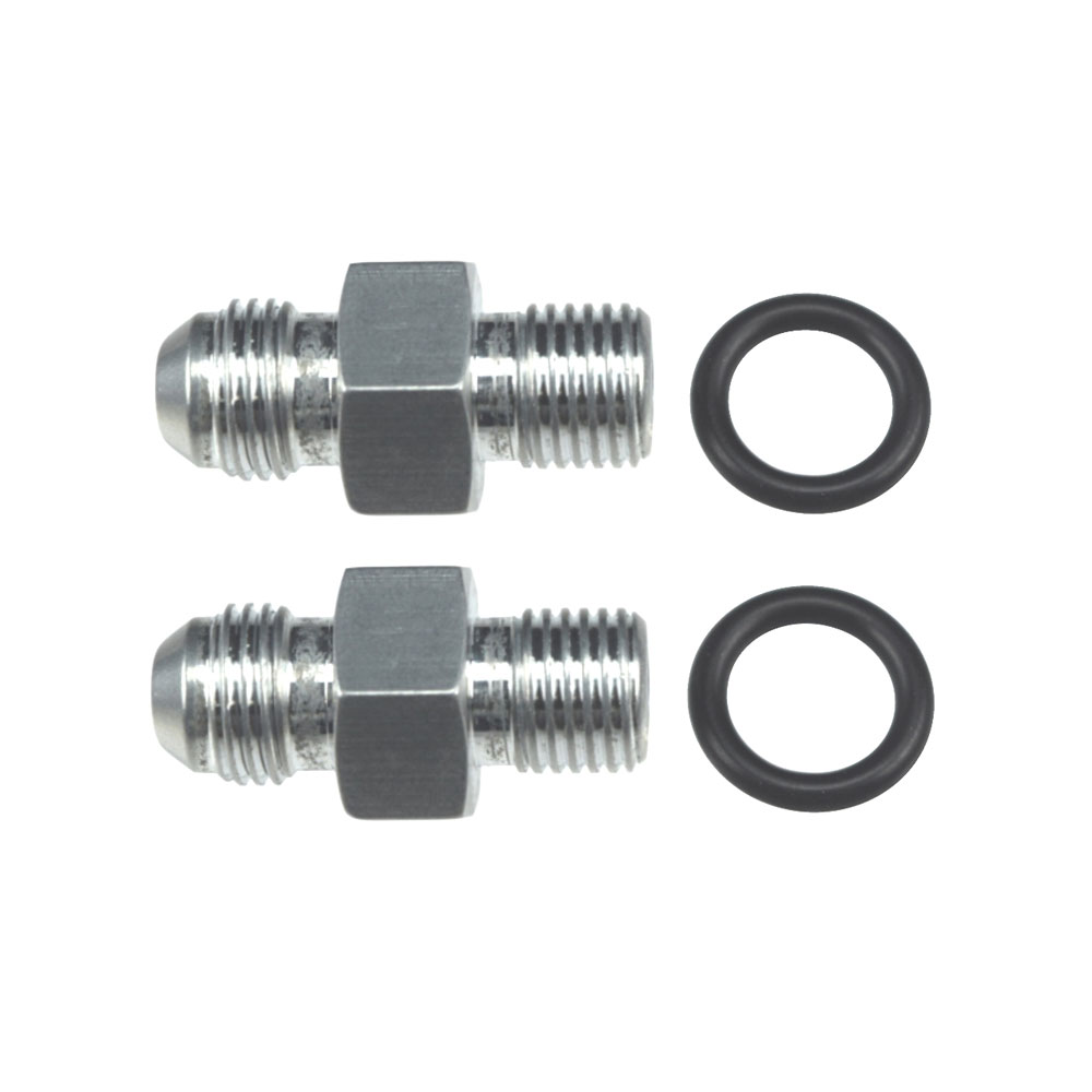 Photo for ICT Billet Transmission Oil Cooler End Fitting 551114; Transmission Adapter Fitting AN to NPS Adapter Natural 1/4 in. NPS Male Straight -06AN Male for Pre to 2008 GM, Ford TH350, TH400, 4L60E, 4L70E, 700R4, 2004R, TR6060, Ford 4R100, 4R70W, C5