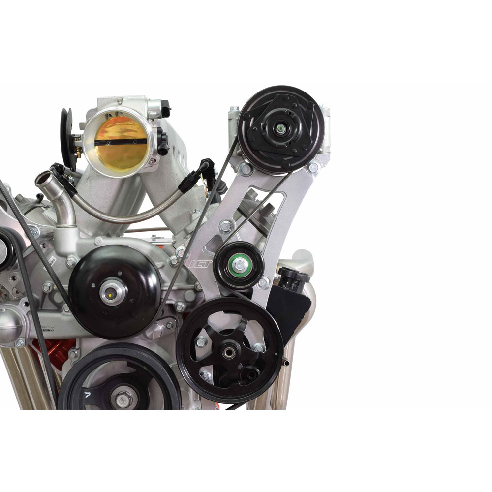 ICT Billet A/C Compressor and Power Steering Bracket Kit 551127-3 ...