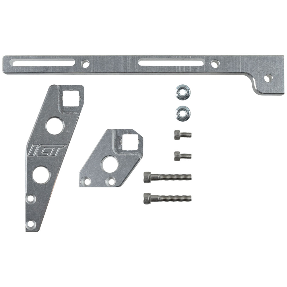 Photo for ICT Billet Fuel Injection Throttle Cable Bracket 551446; Throttle Cable Bracket for Sheet Metal Intake Natural Billet Aluminum Standard or Upside Down for Chevy LS