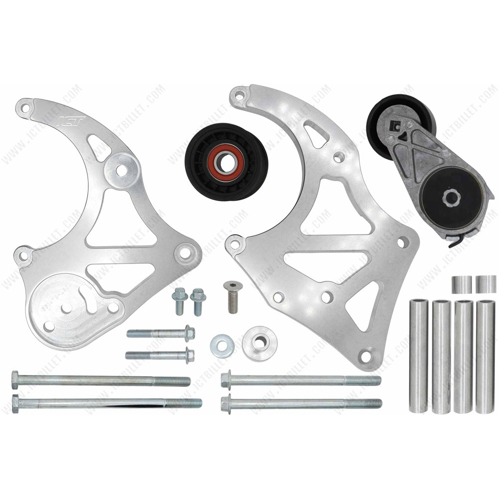 ICT Billet A/C Compressor Bracket 551472LS0-3; for GM Trucks, SUVs LS ...