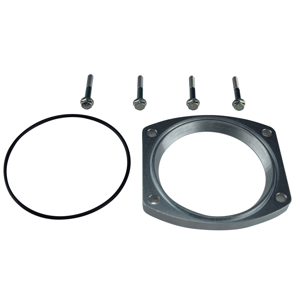 Photo for ICT Billet Fuel Injection Throttle Body Adapter 551517; 4 Bolt 92 to 102 mm Adapter Natural 4 Bolt LS Throttle Body 92.000 mm for GM LS