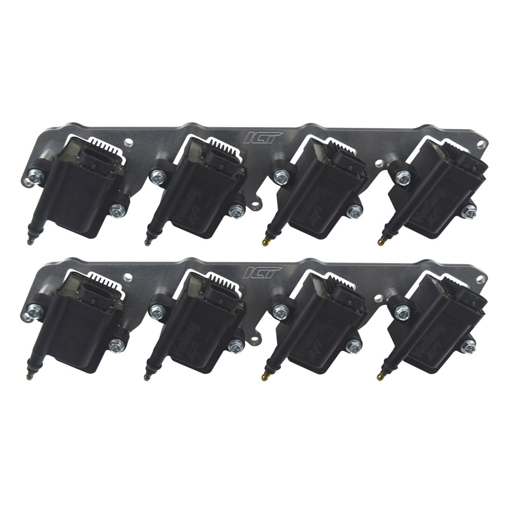 Photo for ICT Billet Ignition Coil Mounting Bracket 551575; For Holley or AMP EFI Coils Coil Pack Semi Polished for GM LS
