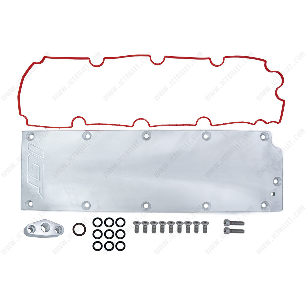 Photo for ICT Billet Valley Pan Cover 551606LS; Low Profile Valley Pan with Oil Pressure Sensor Port for GM LS