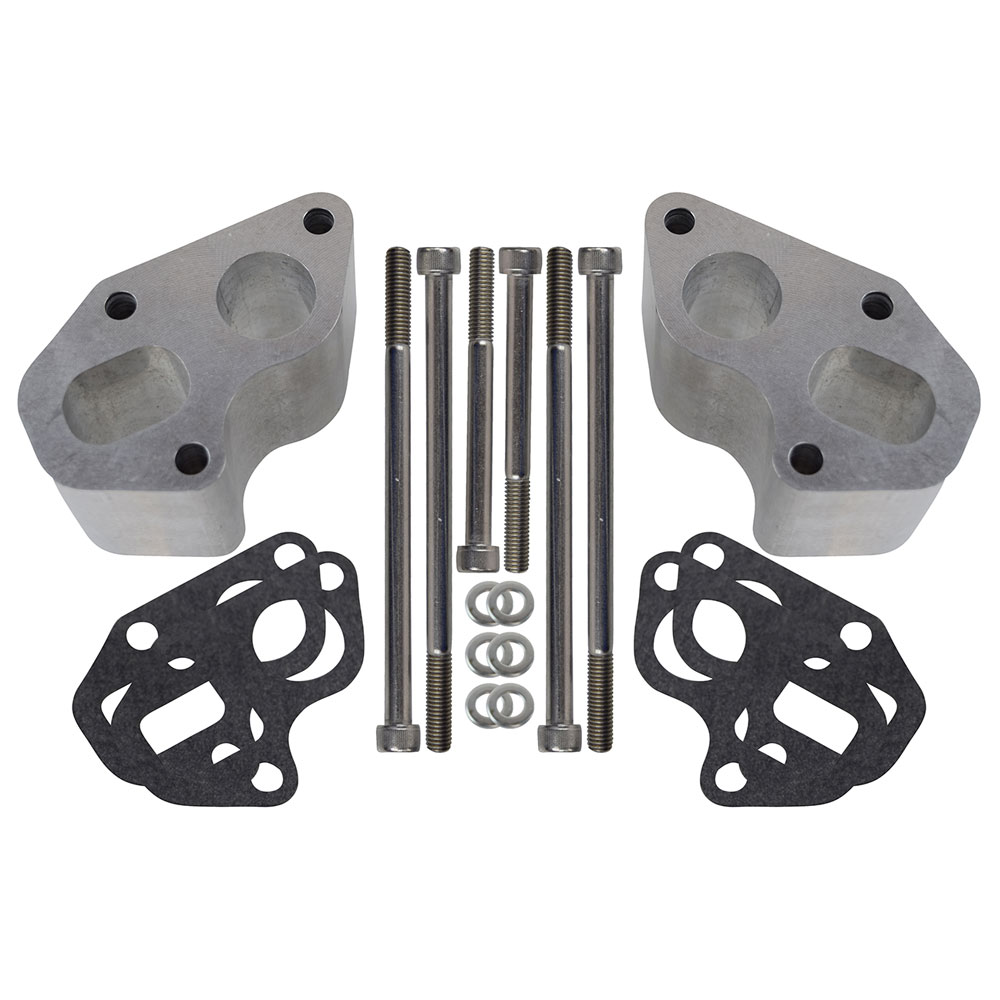 Photo for ICT Billet Water Pump Spacer 551755-237; Corvette to Truck 2.370 in. Natural Billet Aluminum for Chevy LT1, LT4 Gen V