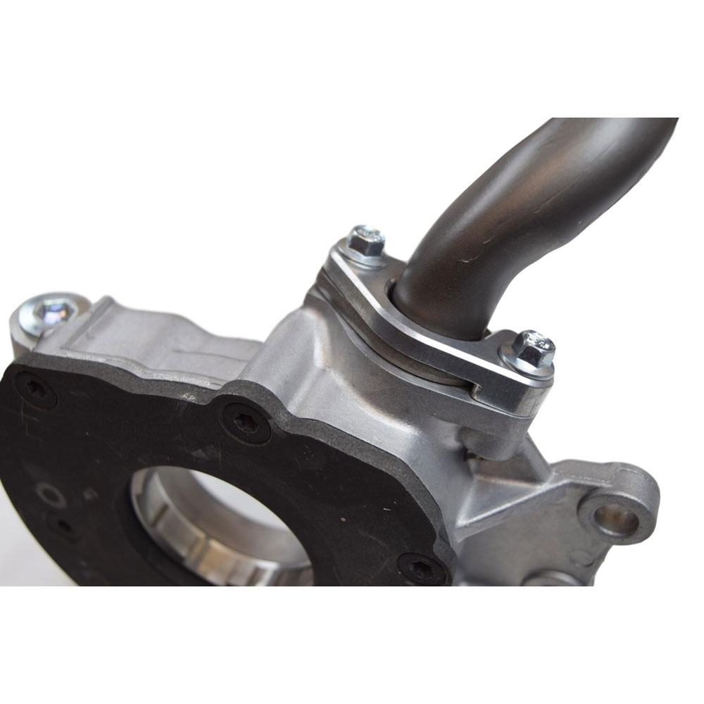 ICT Billet Oil Pump Pickup Tube Bracket 551910; LS Oil Pump Pickup Girdle Natural Billet Aluminum for GM LS 