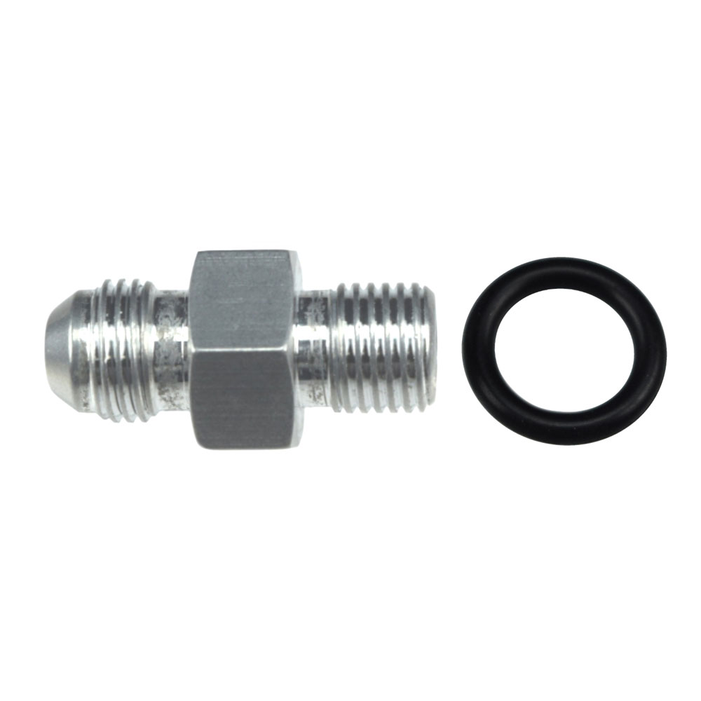 ICT Billet Transmission Oil Cooler End Fitting AN710-06A; Transmission Line Adapter AN to NPS Adapter Natural -06AN Male Straight 1/4 in. NPS Male for Pre to 2008 GM, Ford TH350, TH400, 4L60E, 4L70E, 700R4, 2004R, TR6060, Ford 4R100, 4R70W, C5 