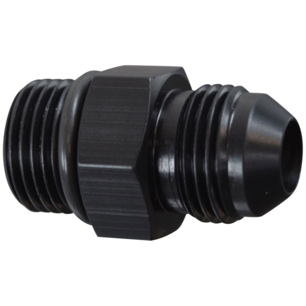 ICT Billet AN Fitting F08AN080R; ORB to AN AN to ORB Adapter Black -08AN Male Straight -08AN ORB Male 